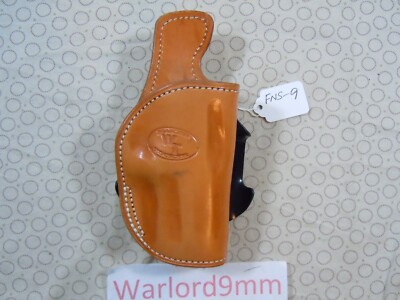 WT TUCKER PADDLE LEATHER HOLSTER FOR FN MODEL FNS-9 - RH.