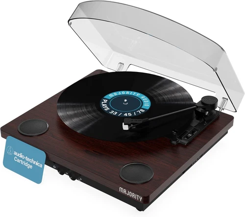 Vinyl Record Player with Bluetooth In & Out | Premium Cartridge | USB Recording