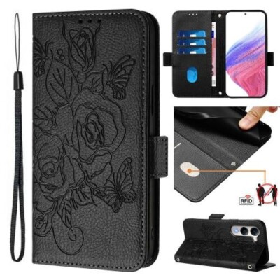 Für Vivo Y29s 5G Y04 4G Global Prägung Rosa Rfid Anti-diebstahl Leder Phone