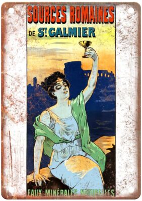Eaux Minérales Naturelles Vintage Liquor Poster Reproduction Metal Sign E1125