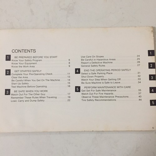 Vintage 1970 Wheel Type Loader Dozer Safety Maintenance Manual CIMA - Picture 5 of 12
