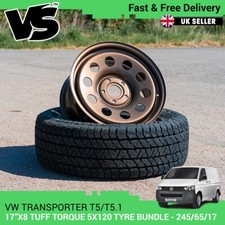 FOR VW T5/T5.1 TUFF TORQUE MODULAR 17"X8 WHEEL & GENERAL GRABBER TYRE BUNDLE