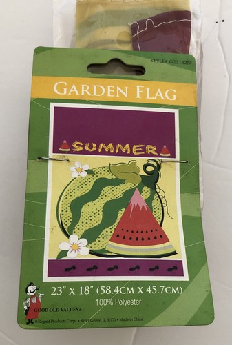 Sommer Wassermelone & Leuchtturm Hof Garten Banner 18" x 23" Sie erhalten 2 Banner - Bild 3 von 3