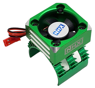 NHX 30mm Alum Case Cyclone Cooling Turbo 1/10 Motor Fan Metallic green