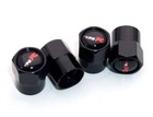 4pcs Hex Fit Type R Car Wheels Tire Air Valve Caps Stem Dust Cover Decor Black