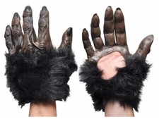 Chimp Hand Gloves Monkey Ape Chimp Chimpanzee Halloween Costume Animal Plush Fur