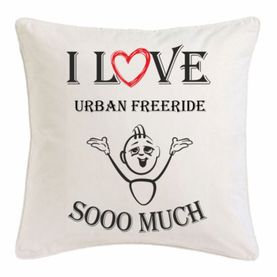 I Love Urban Freeride KISSENBEZUG 40X40cm Ich Liebe Urban Freeride Weiss 146665