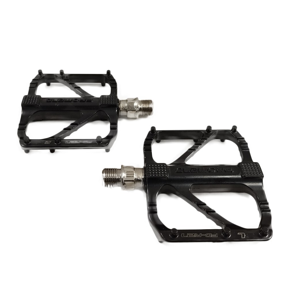 Pédales Plates Boloromo Alu 9/16 Noires - Antidérapantes Pour Vélo (compatible Cannondale)