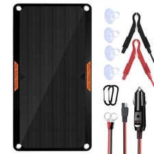 10W 12V Solar Panel Car Battery Charger Portable Waterproof Power Trickle Bat...