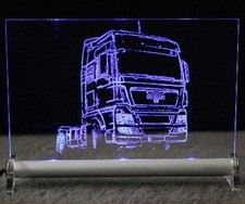 TGX Zugmaschine LKW als Gravur auf LED-Schild MAN TRUCK