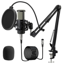 XLR Condenser Microphone, Professional Cardioid Recording Microphone Kit with...