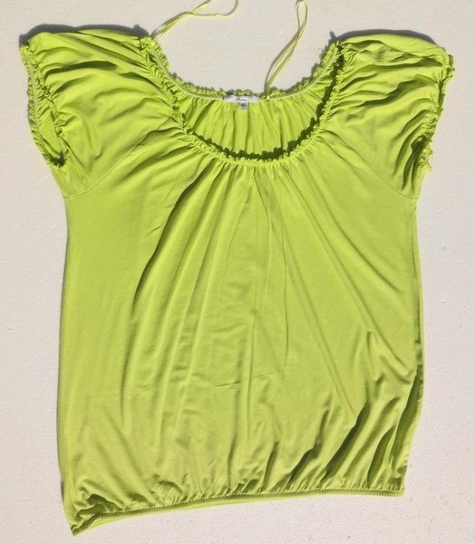 Women Etam Shirt Green Cotton 42 / XL / 50