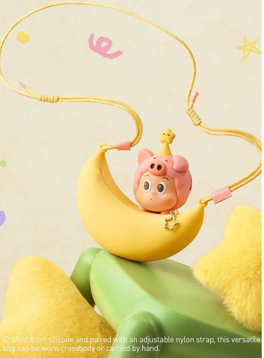 POP Mart POP BEAN Pajama Party Twinkle silicone crossbody bag