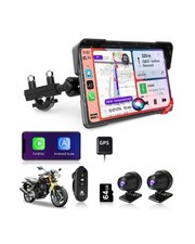 2025 Motorcycle CarPlay Screen 7" 4K 1080P Dash Cam Front and Rear Android Au...