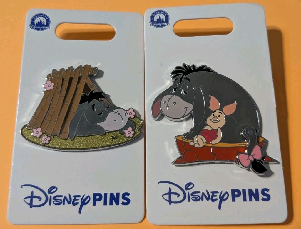 NEW Disney Parks Eeyore 2 Pin Set Piglet