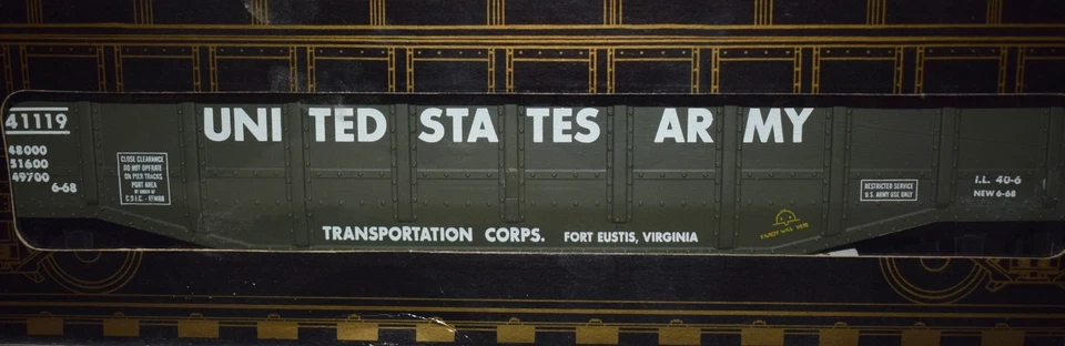 Aristocraft No. 41119 USA US Army Covered Gondola Car - NEW in Box - G Scale - Image 3 of 4