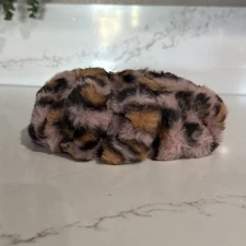 Baby/Toddler Pink Faux Fur Animal Print Headband With Bow