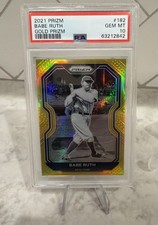 2021 Panini Prizm Babe Ruth Gold Prizm /10 PSA 10 GEM MINT