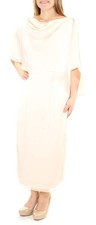 FAME AND PARTNERS Womens Pink Dolman Sleeve Tea Length Sheath Dress Size: 6