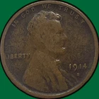 1914-S Lincoln Wheat Cent Very Good VG Coin #39613