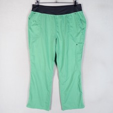 Healing Hands Purple Label Womens Scrub Pants XL Green Yoga Waist Cargo 9133