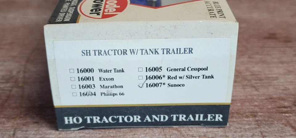 Model Power 16007 Sunoco Tanker Trailer Truck Diecast Turotuff ABS HO Scale BN - Image 2 of 4