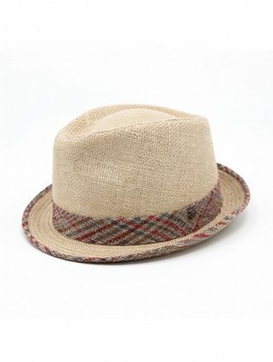 CAPPELLO Mütze PETRACCI Made in Italy beige WEISS 100% Hanf Hanf PORK PIE Sommer