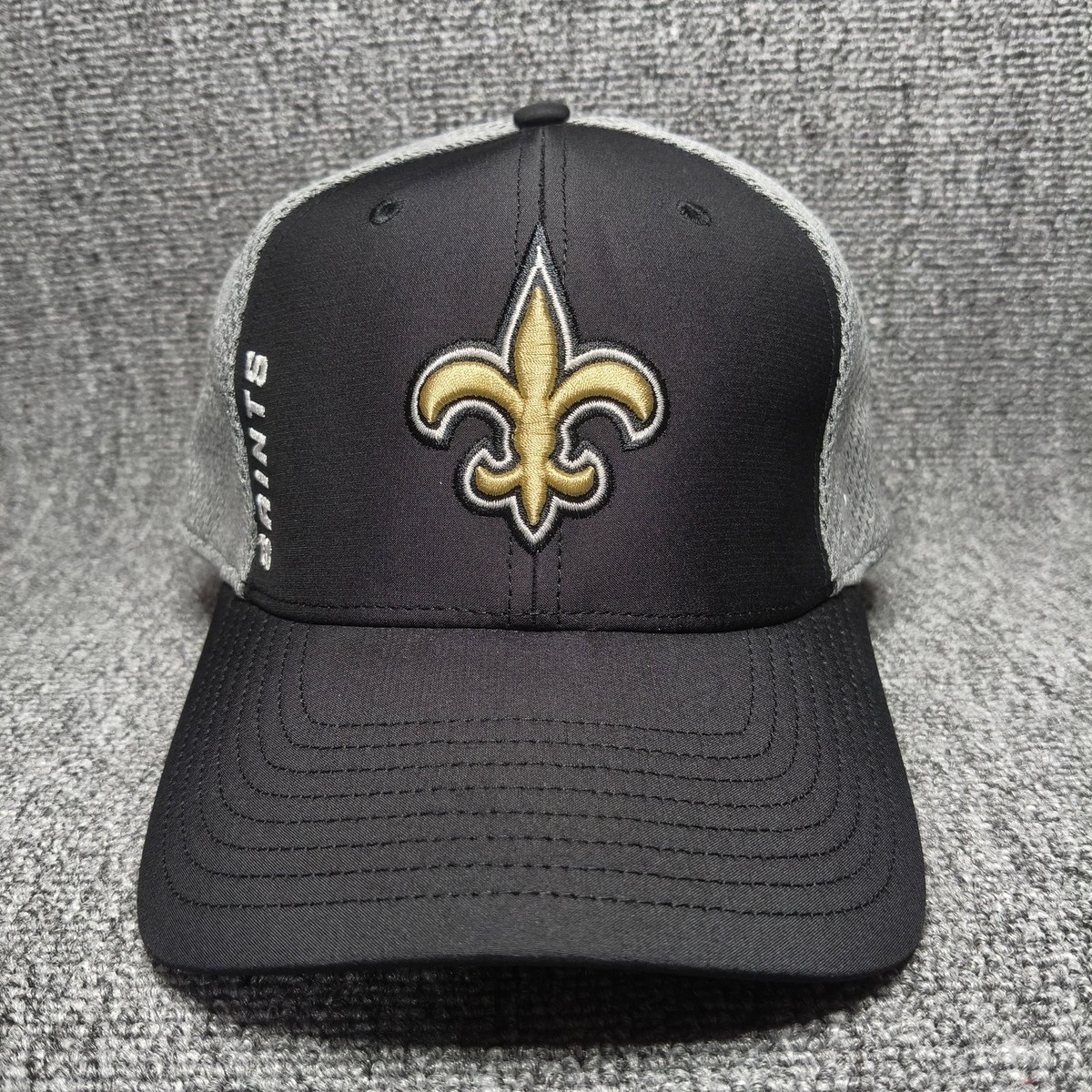 '47 Brand New Orleans Saints NFL Black Gray Mesh Curved Brim Hat Cap