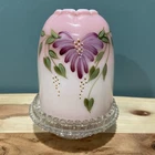 New ListingFenton Glass Fairy Lamp Honor Collection Hand painted  S Fisher Trailing Florals