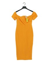 Topshop Bodycon Midi Dress UK10 in Yellow