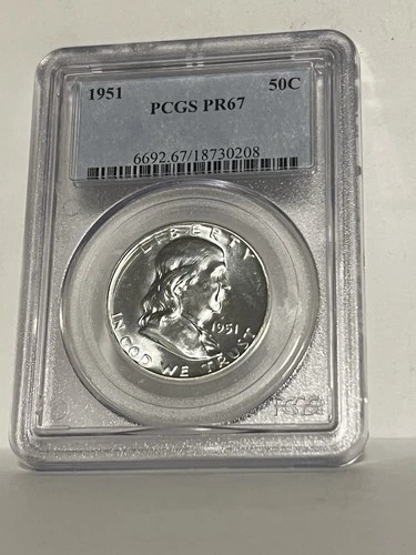1951 * PCGS PR67 Proof * Silver FRANKLIN Half Dollar 50c * BLAST WHITE