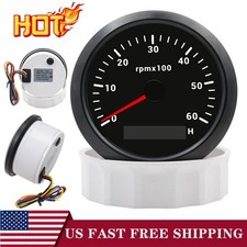 85mm Waterproof Tachometer Gauge 0-6000rpm Rpm Meter For Boat Car Truck New 85mm Waterproof Tachometer Gauge 0-6000rpm Rpm Meter For Boat Car Truck New