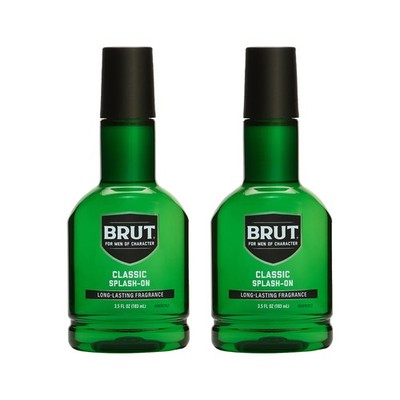Splash-On Original Fragrance by Brut for Men - 3.5 oz After Shave - Pack of 2