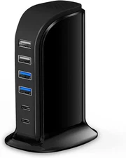 USB C Charger Block Upoy, Chargers for Multiple Devices Dual Type C 45W Total, 6