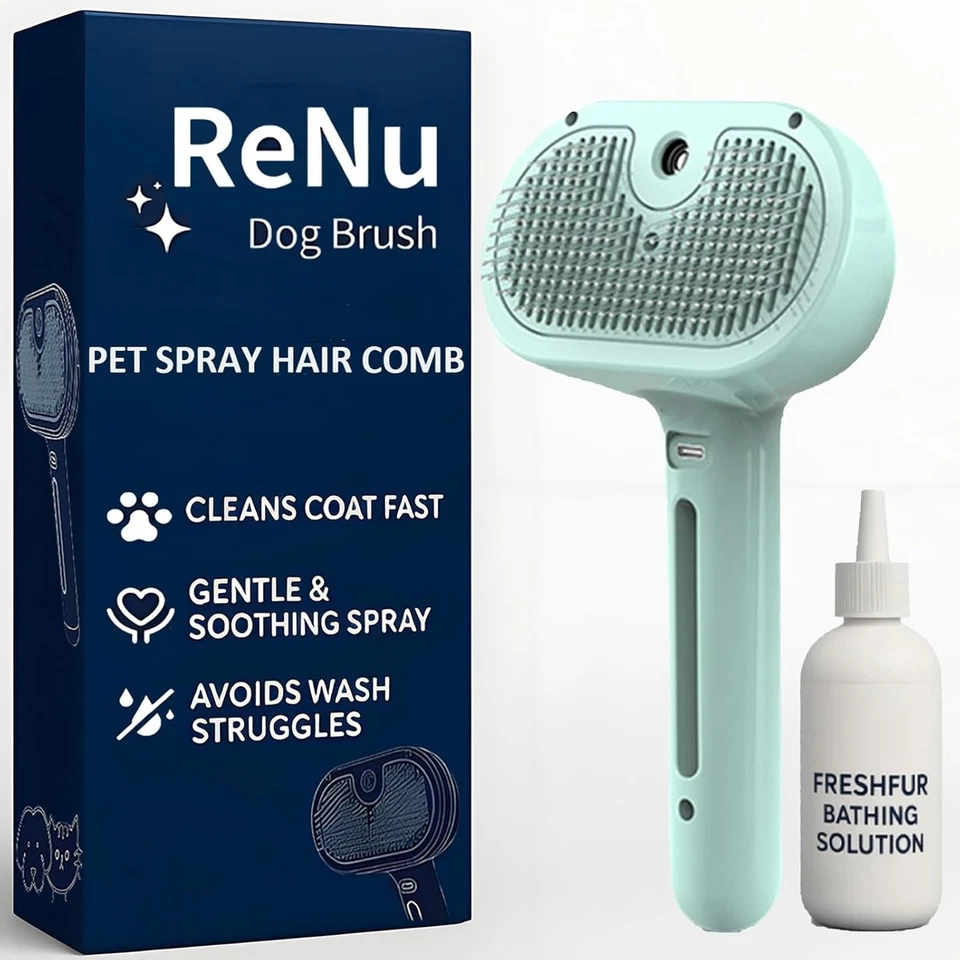 ReNu Dog Brush, Fresh Fur Shower Brush, 3-in-1 Self-Cleaning Steamy Pet Brush - Image 2 of 4