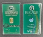 1Gr Gold Bar Lucky .999+ Fine Gold 24k 999 Irish Benchmark Strategic Metals USA