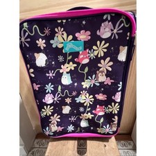 Squishmallows children's rolling suitcase animal floral purple and pink travel