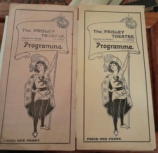 Two Wartime Paisley Theatre Programmes For Operas Faust La Traviata Etc 1918