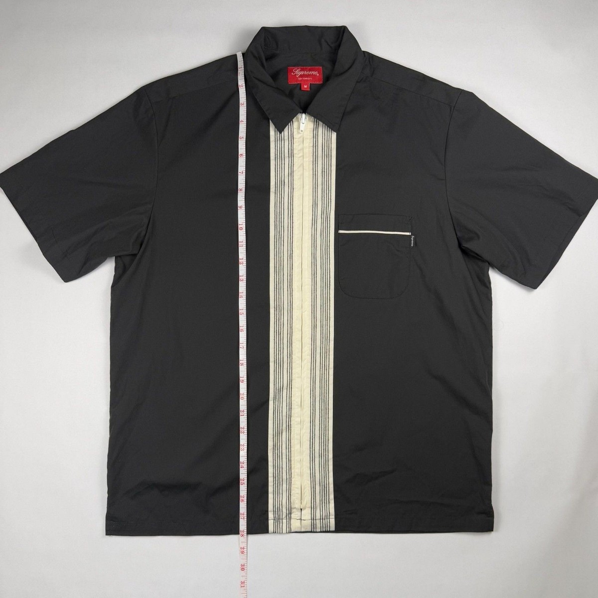 トップス Supreme Bowling Zip S/S Shirt Supreme Bowling Zip Short Sleeve Shirt SS20 Black White Medium | eBay