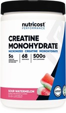 Nutricost Creatina Monohidrato en Polvo (Sandía Agria, 500 Gramos) - Micronizado