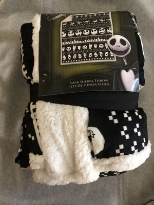 Nightmare Before Christmas Ugly Sweater Soft Sherpa Blanket 50 x60  New