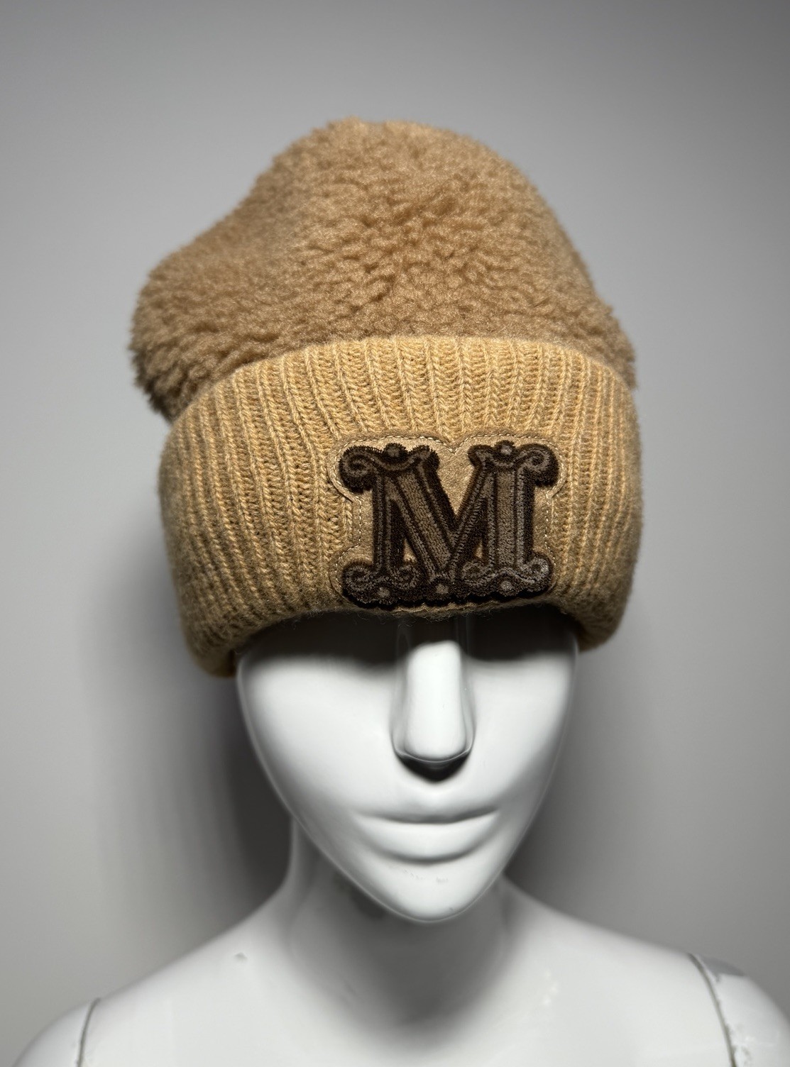 Max Mara Teddy Bear Beanie Hat Wool Silk Size 57cm RRP £265 New image 2