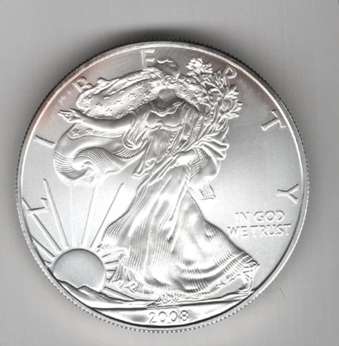 2008 WALKING LIBERTY AMERICAN EAGLE .999 FINE SILVER DOLLAR COIN 1oz. $1 USA