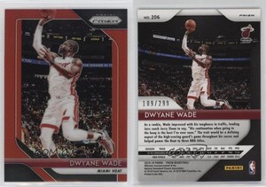 2018-19 Panini Prizm Red Prizm /299 Dwyane Wade #206 HOF