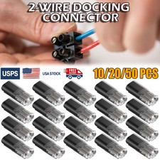 50PCS Double-Wire Plug-in Connector Led Light Wire Connector with Locking Buckle
