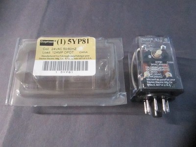 (5YP81) 24 VAC Coil Volts 10A @ 277 VAC/ 10A @ 28VDC General Purpose Relay 