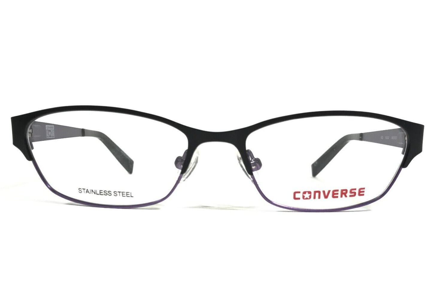 Оправа для очков Converse Kids K023 ЧЕРНО-фиолетовая прямоугольная с полной оправой 48-15-135