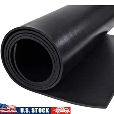 Rubber Flooring Roll Anti-Slip Padding Noise Dampening Mat Garage Gym Workshop