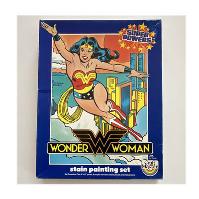 Craft Master Wonder Woman Super Powers Stain Painting Set 1984