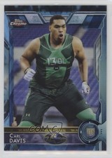 2015 Topps Chrome Rookies Hot Box Blue Diamond Refractor Carl Davis #195 3a3